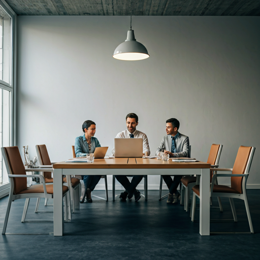 Business team meeting in a modern conference room
